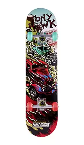 Tony Hawk 31 Inch Signature Series 3 Skateboard - Metallic Graphics & 9-Ply Maple Deck Skateboard for Cruising, Carving, Tricks, and Downhill