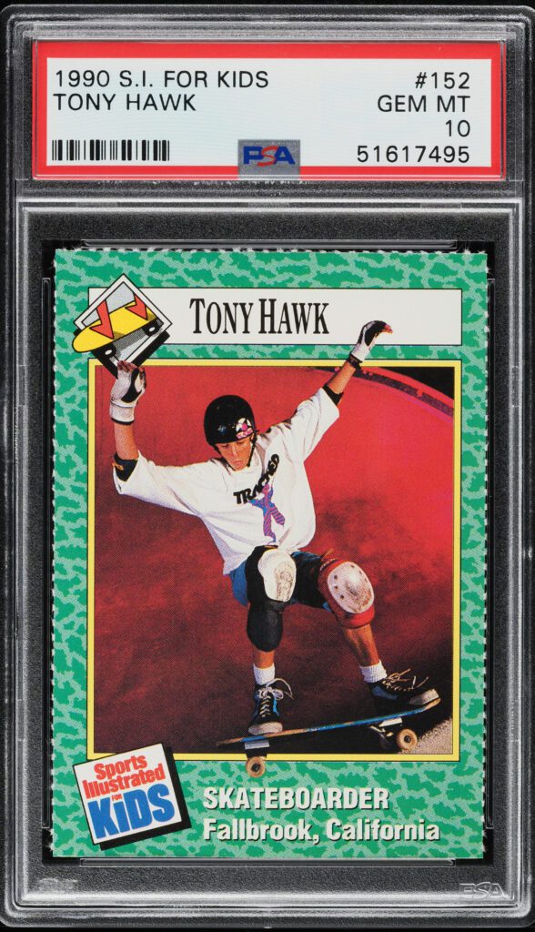 Tony Hawk's First Trading Card Breaks Skateboarding Record